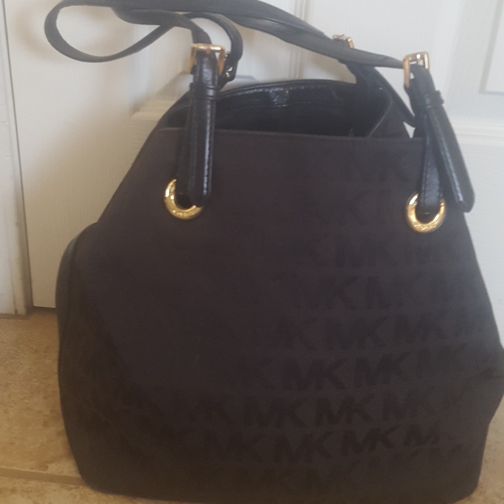 Michael Kors black logo tote